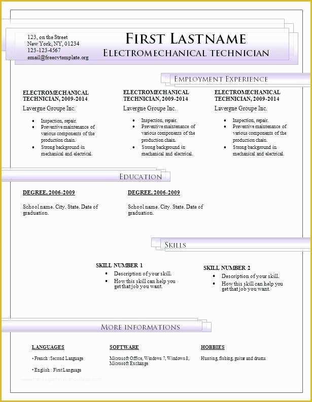 Microsoft Works Free Resume Templates Of Microsoft Works Resume Templates