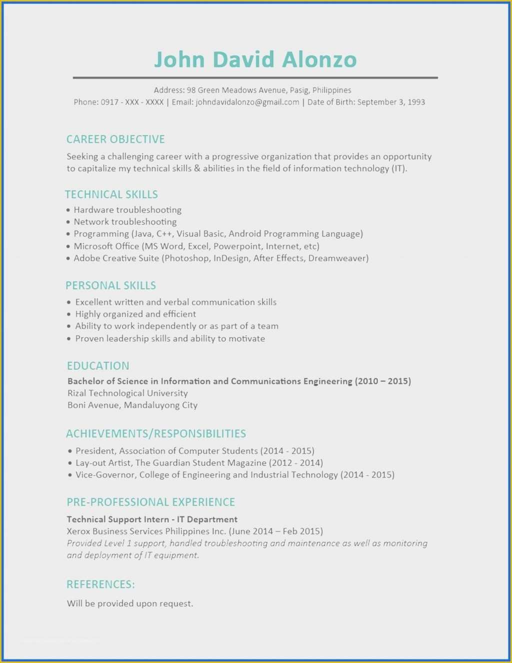 Microsoft Works Free Resume Templates Of Microsoft Works Templates