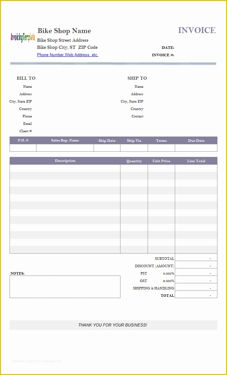 Microsoft Works Invoice Template Free Download Of Bike Shop Invoice Template