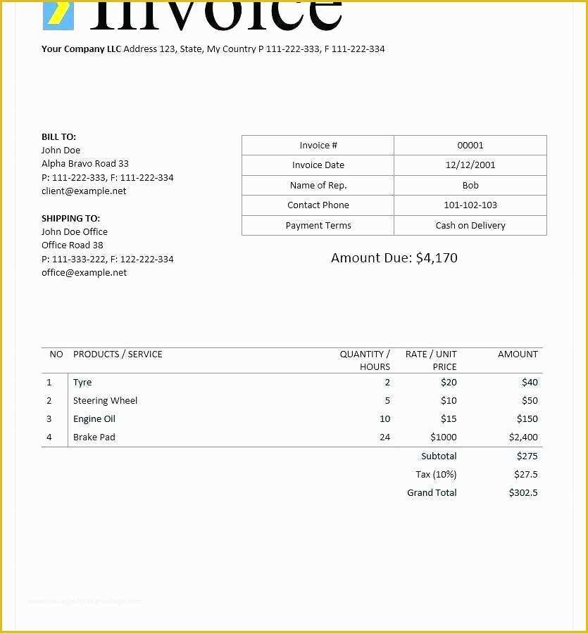 Microsoft Works Invoice Template Free Download Of Microsoft Free Invoice Template – thedailyrover