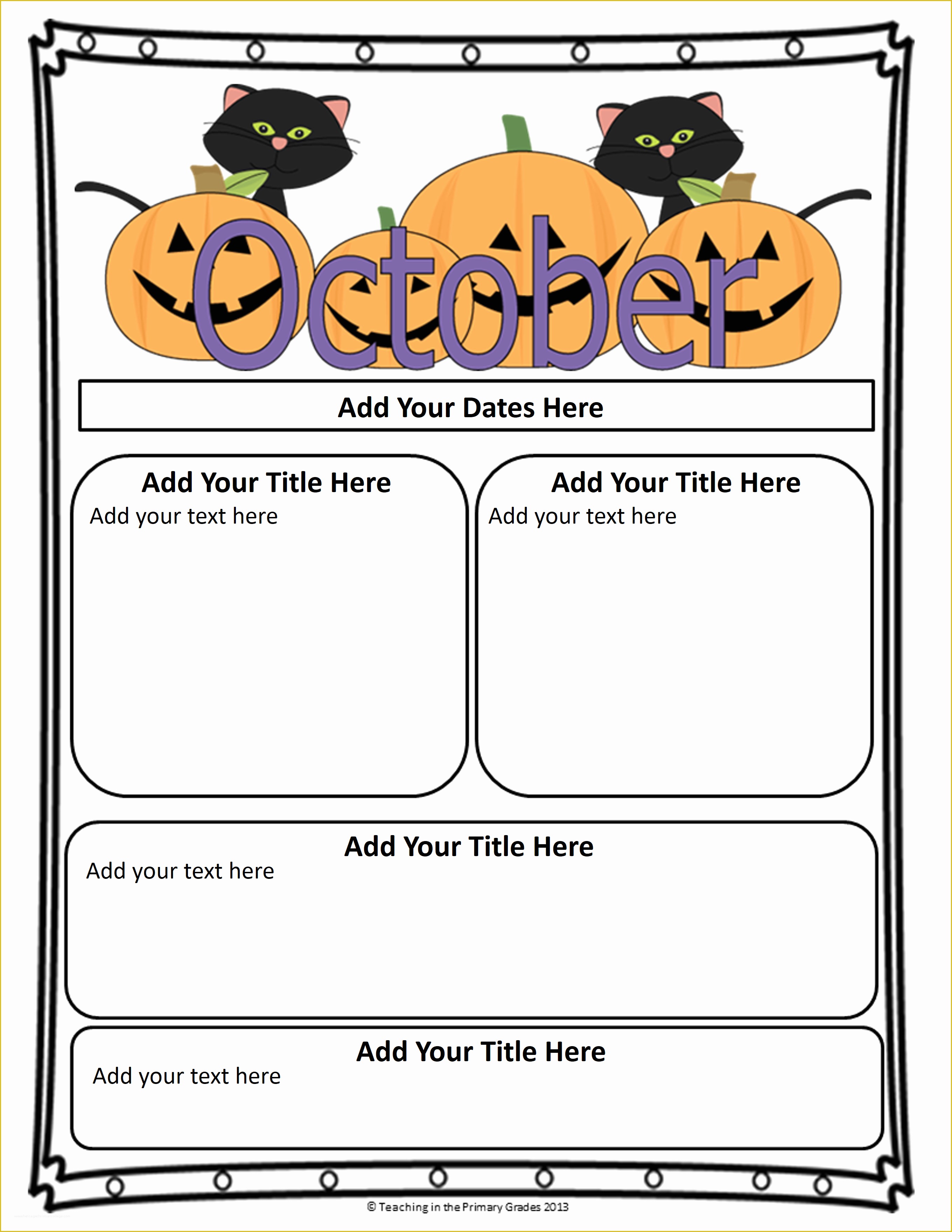Middle School Newsletter Templates Free Of Classroom Newsletter Templates