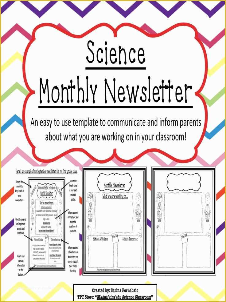 Middle School Newsletter Templates Free Of Easy to Use Editable Newsletter Template to Municate