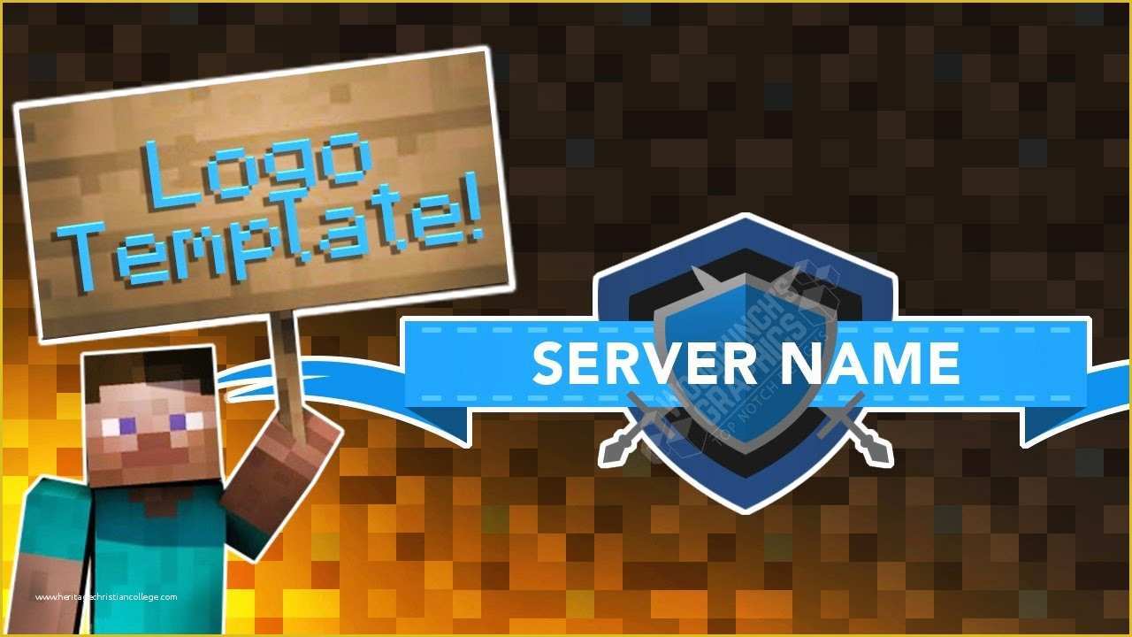 Minecraft Server Logo Template Free Of Minecraft Server Logo Gold ...
