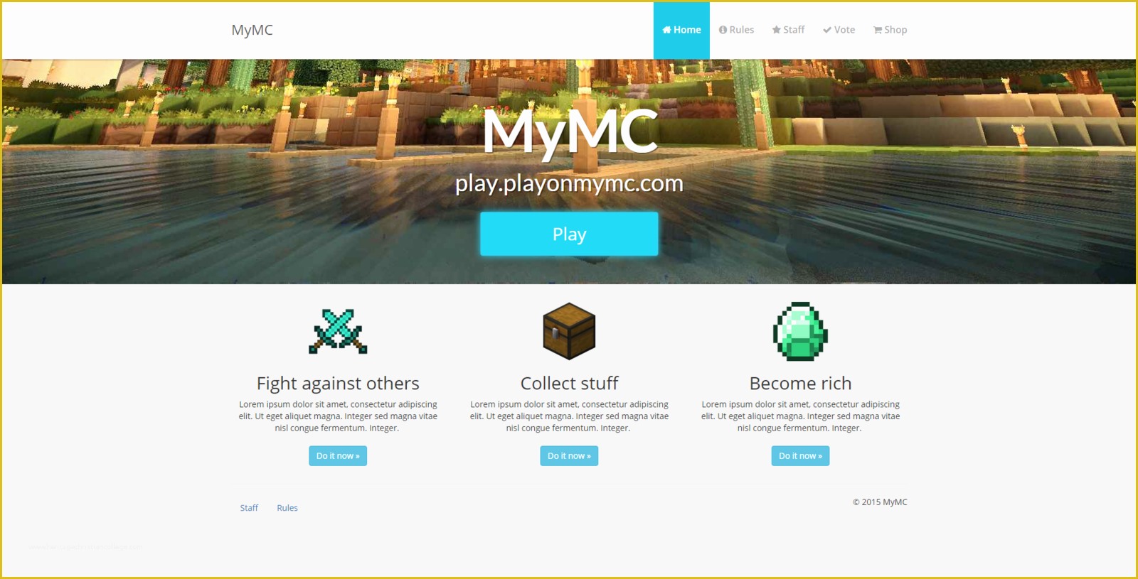 Minecraft Server Logo Template Free Of Mymc Free Minecraft Website Template by Rodymol123 On