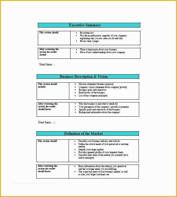 Mini Business Plan Template Free Of 8 Sections Of A Business Plan Writingfixya Web Fc2