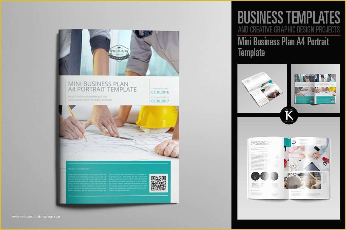 Mini Business Plan Template Free Of Mini Business Plan A4 Portrait Templates Creative Market