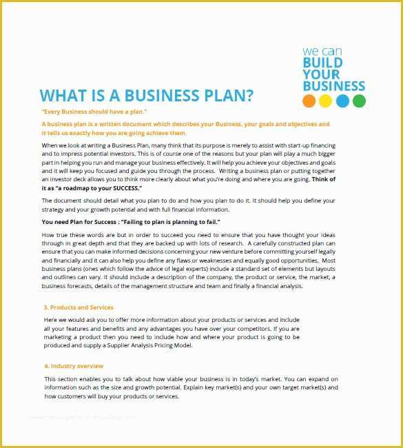 Mini Business Plan Template Free Of Small Business Plan Template 15 Word Excel Pdf Google