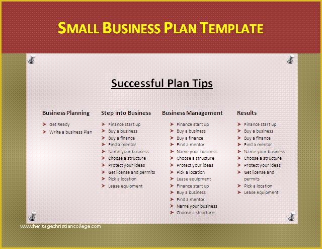 Mini Business Plan Template Free Of Small Business Plan Template