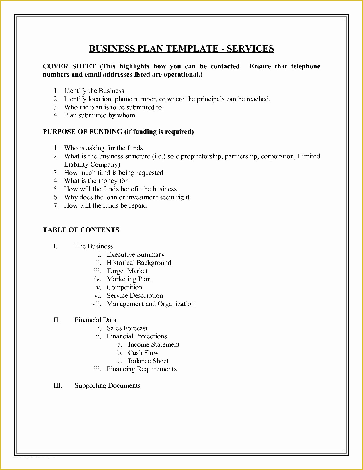 Mini Business Plan Template Free Of Small Business Plan Templates