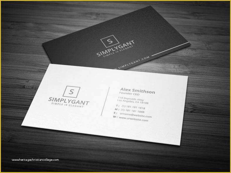 Minimalist Business Card Template Free Of 9 Simple Minimal Business Card Designs & Templates Psd