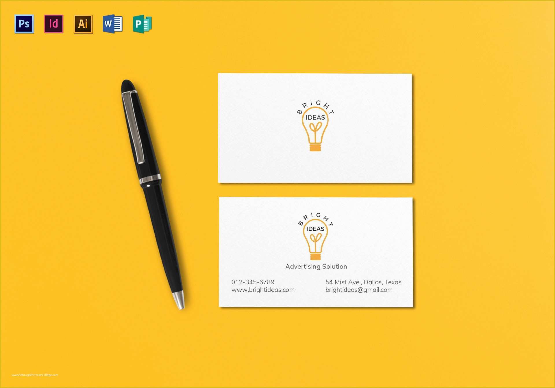 Minimalist Business Card Template Free Of Clean Minimal Business Card Template In Psd Word