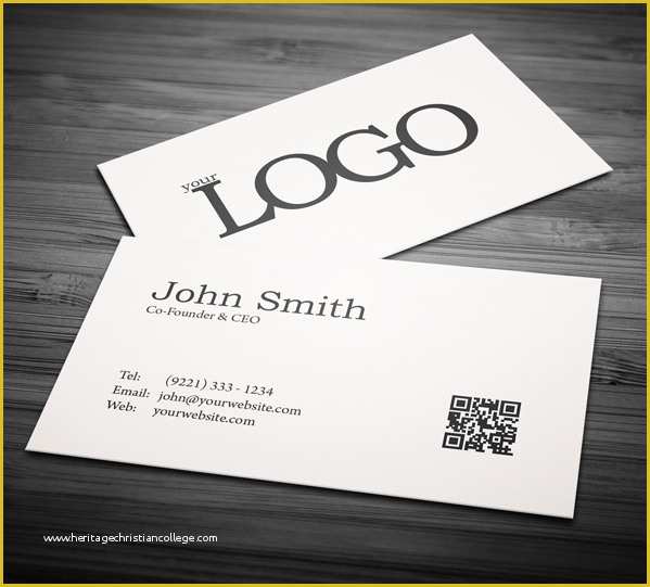 Minimalist Business Card Template Free Of Free Business Cards Psd Templates Print Ready Design