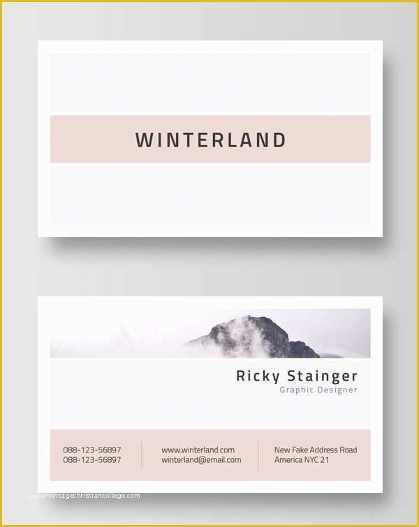 Minimalist Business Card Template Free Of Minimal and Clean Business Card Template