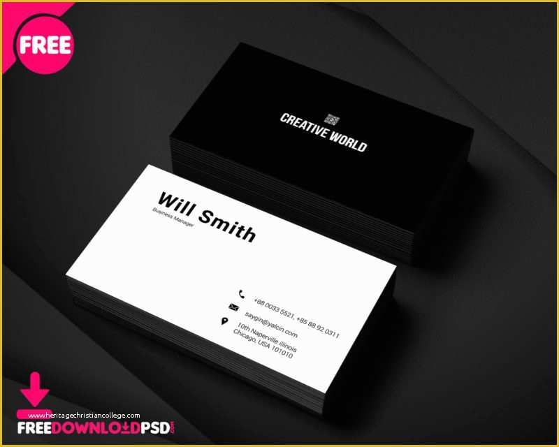 Minimalist Business Card Template Free Of Minimal Business Card Psd Template