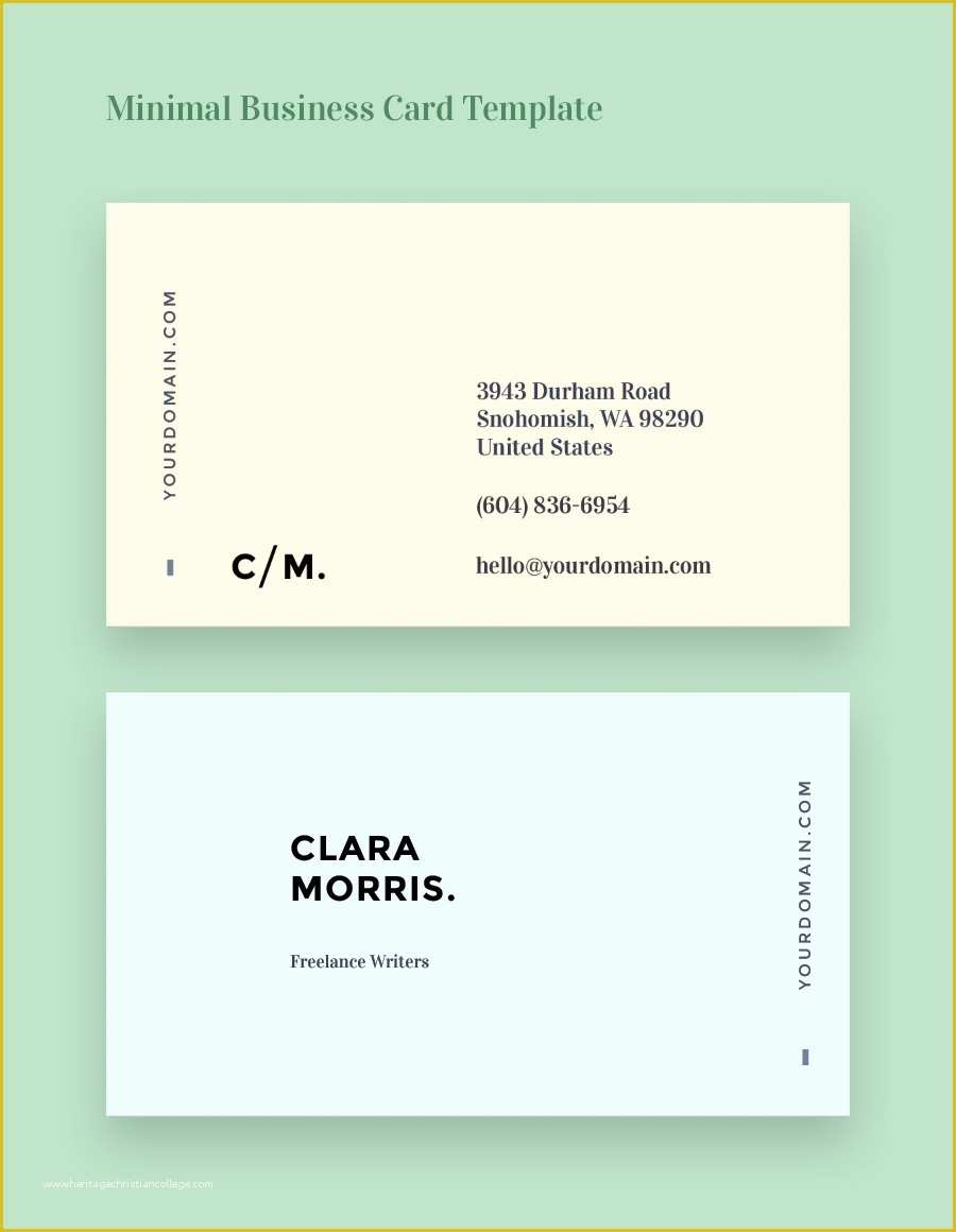 Minimalist Business Card Template Free Of Minimal Text Ly Business Card Template