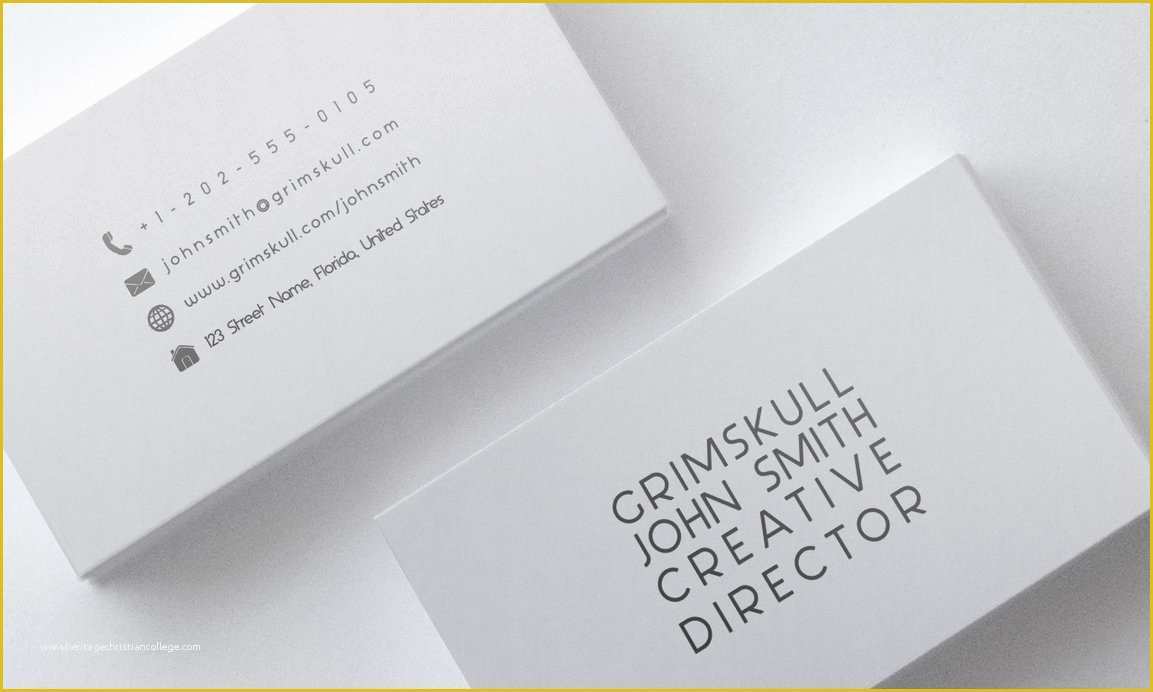 Minimalist Business Card Template Free Of Minimalist White Business Card Template by Nik1010 On