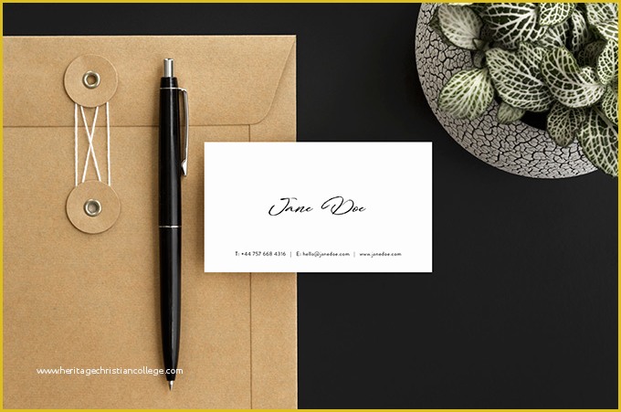 Minimalist Business Card Template Free Of Scandi Minimalist Business Card Mockup Free Template