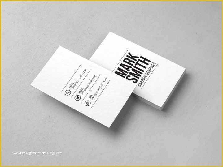 Minimalist Business Card Template Free Of Simple Archives Graphic Pick