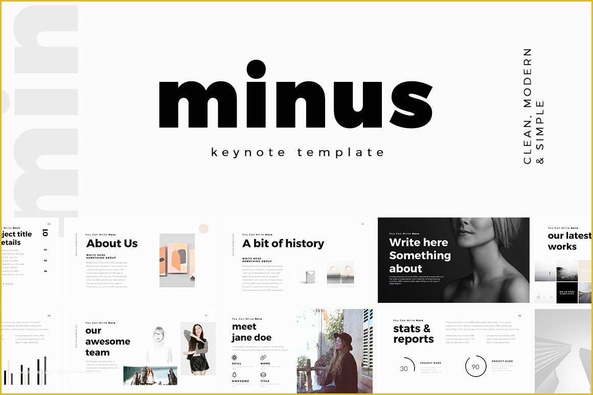 Minimalist Powerpoint Template Free Of Minus Minimal Keynote Template Keynote Templates