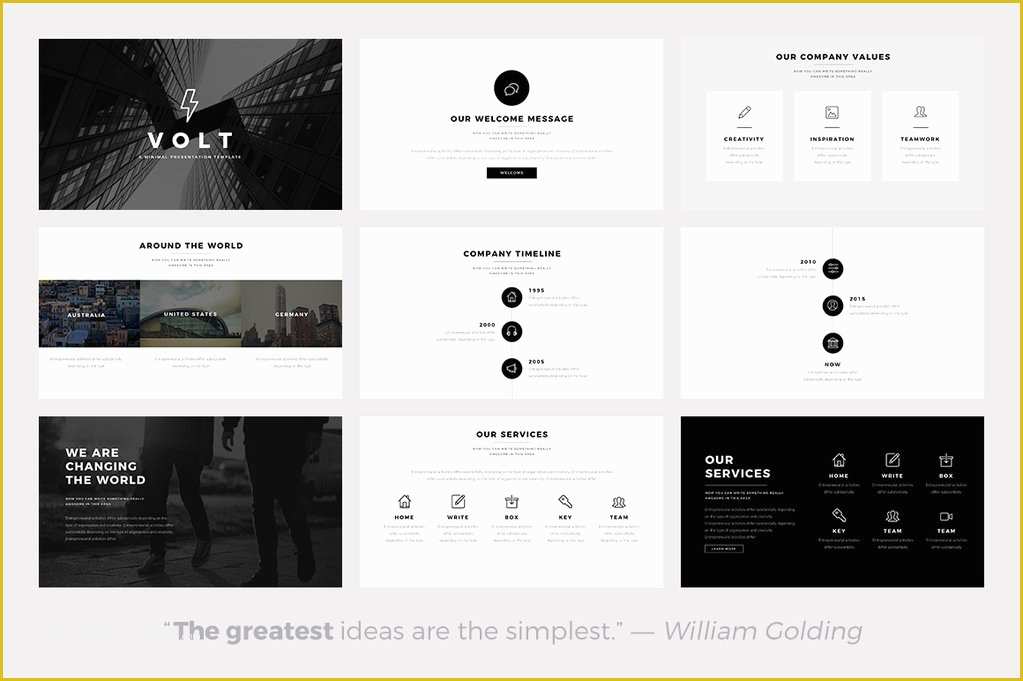 Minimalist Powerpoint Template Free Of Volt Minimal Powerpoint Template – Slideforest