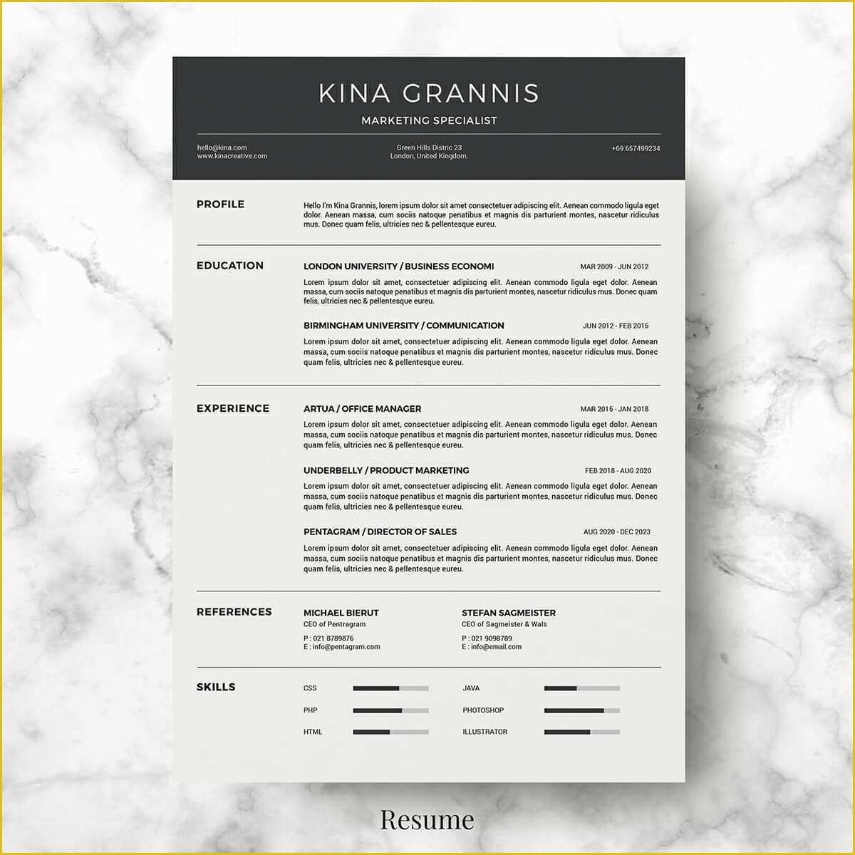 Minimalist Resume Template Free Download Of 15 Minimalist Resume Templates to Download &amp; Use Free