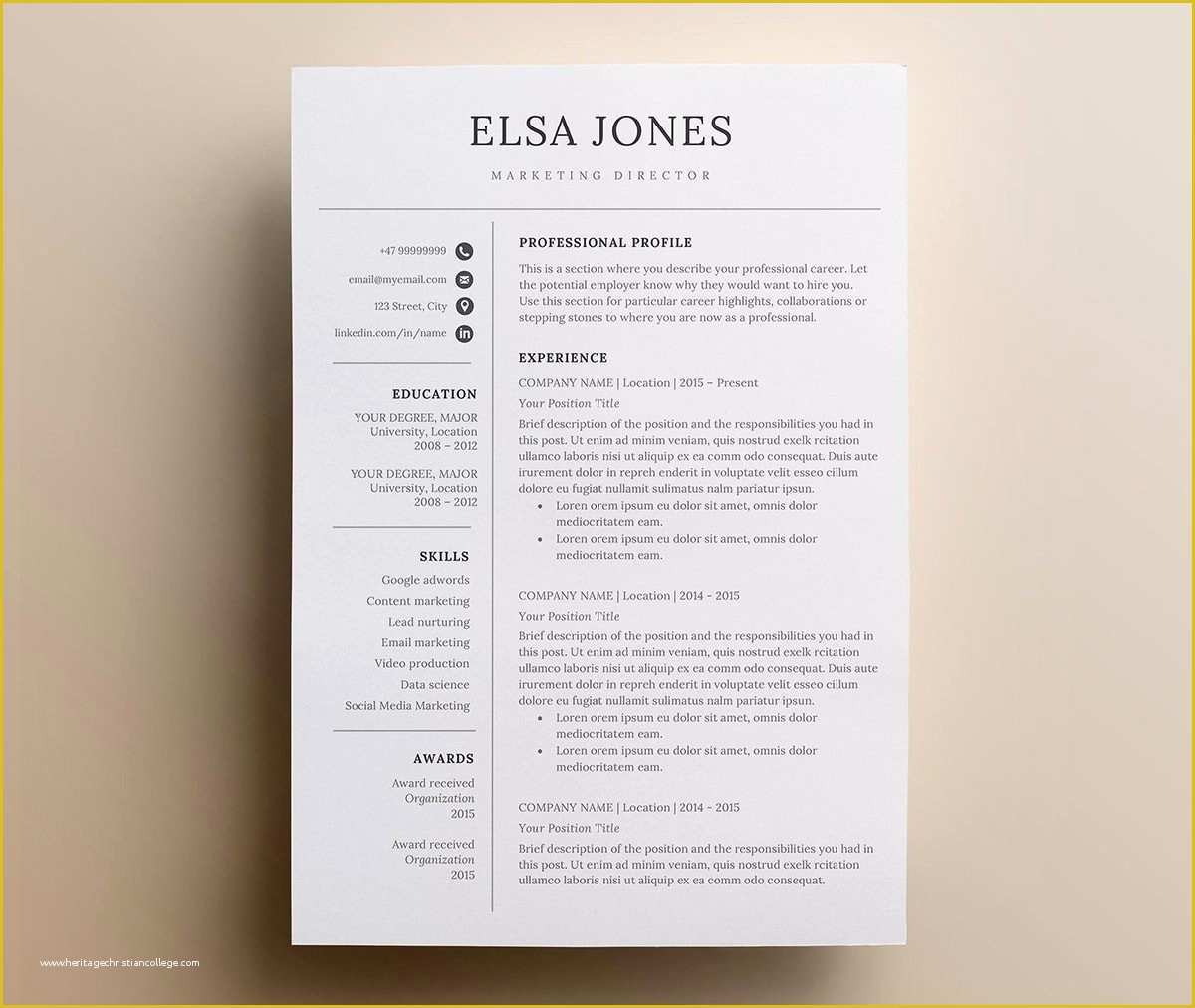 Minimalist Resume Template Free Download Of 15 Minimalist Resume Templates to Download & Use Free