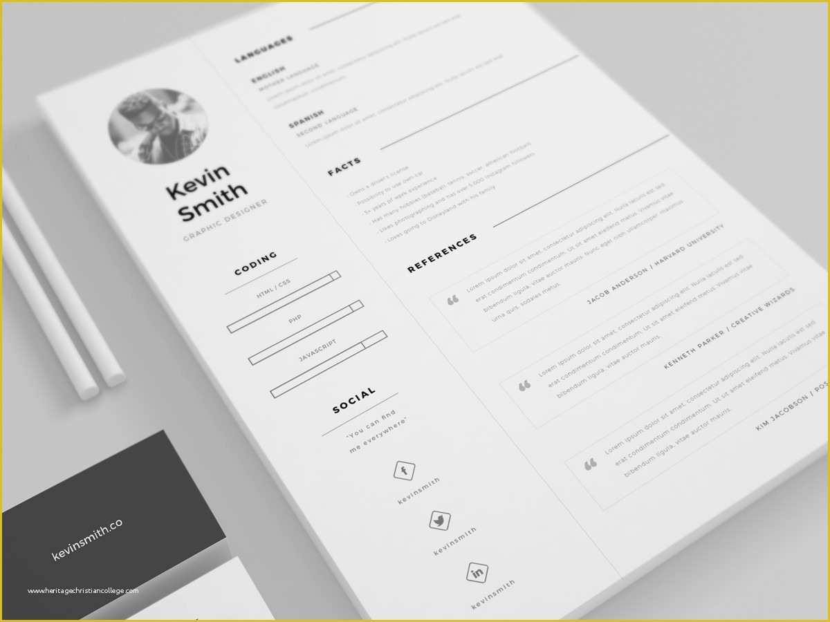 Minimalist Resume Template Free Download Of 30 Best Clean Cv Resume Templates