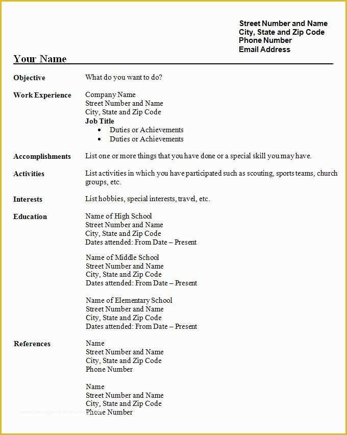 Minimalist Resume Template Free Download Of 36 Student Resume Templates Pdf Doc