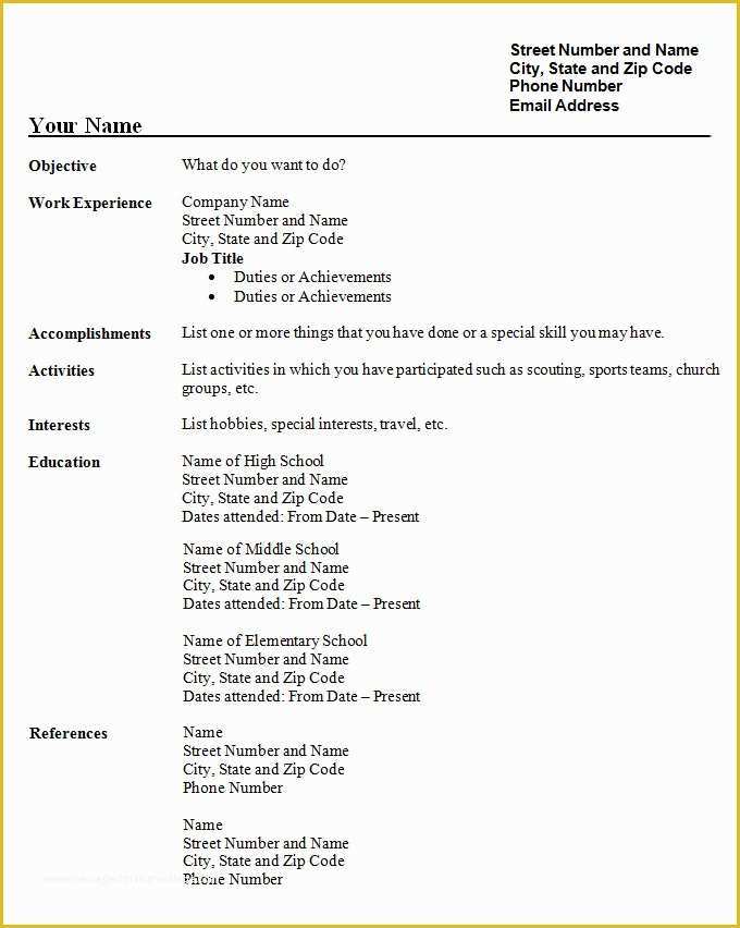 Minimalist Resume Template Free Download Of 36 Student Resume Templates Pdf Doc