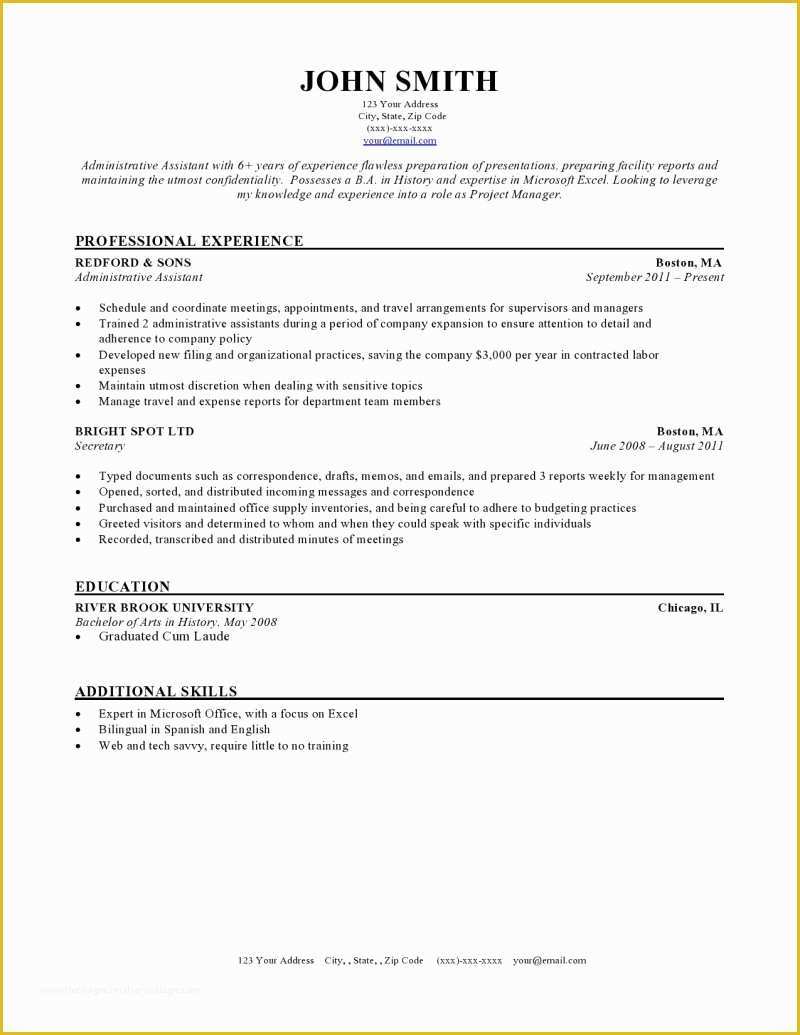 Minimalist Resume Template Free Download Of Expert Preferred Resume Templates