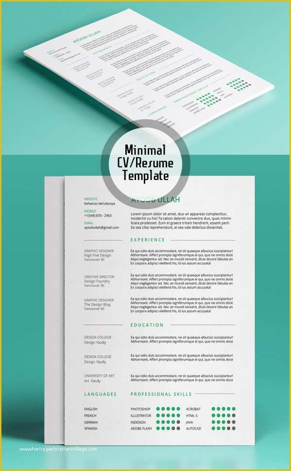 Minimalist Resume Template Free Download Of Free Minimalistic Cv Resume Templates with Cover Letter