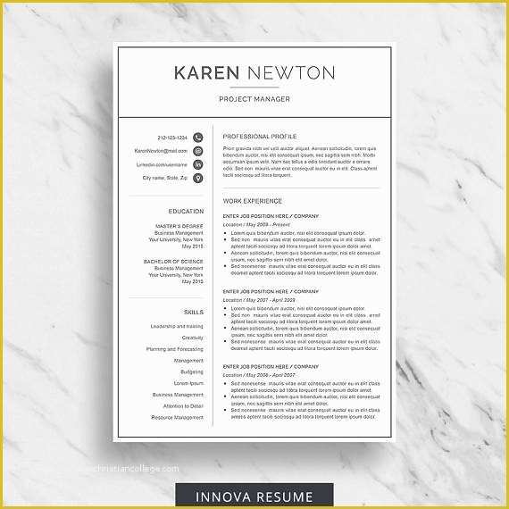 Minimalist Resume Template Free Download Of Modern Resume Template for Word