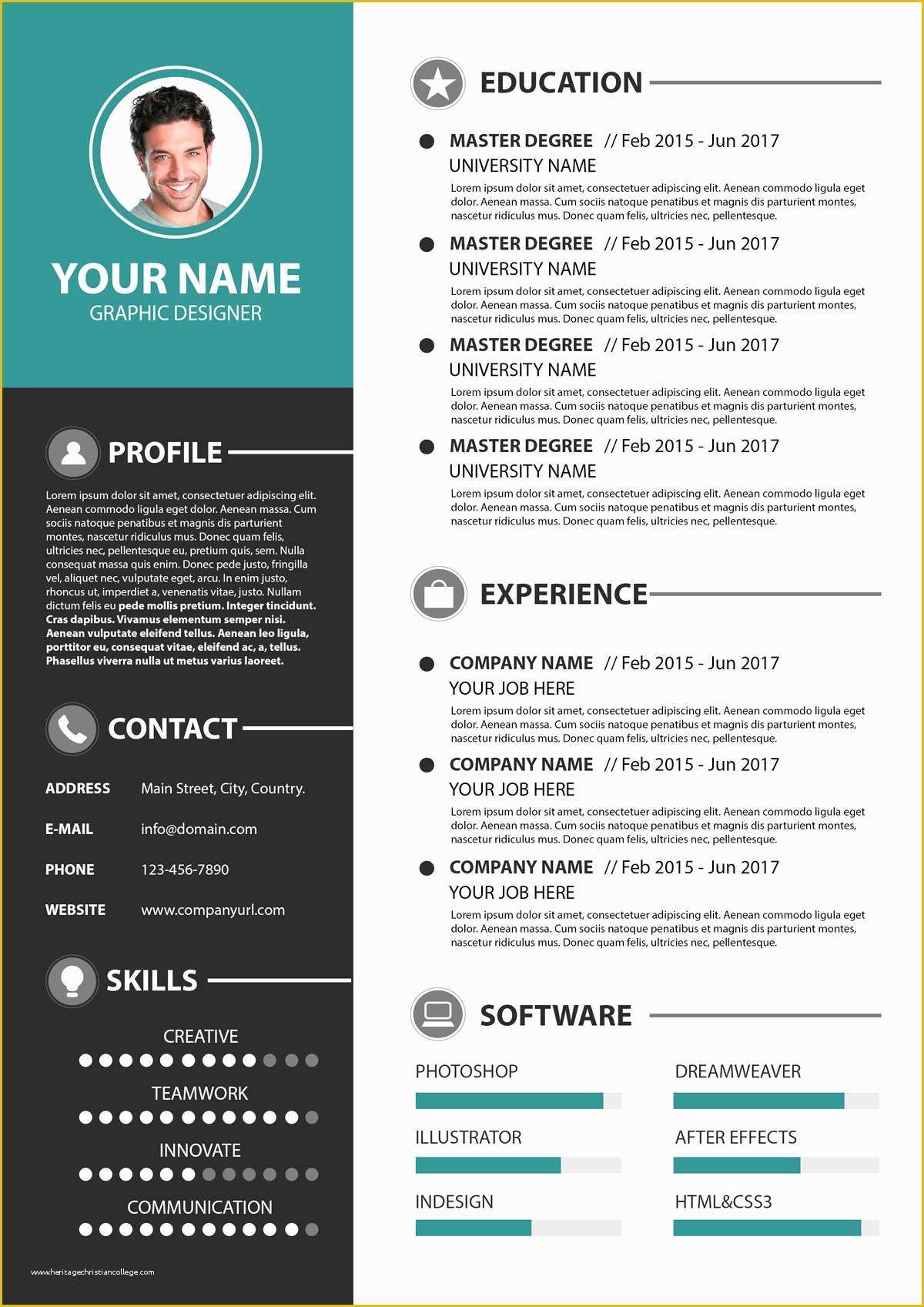 Minimalist Resume Template Free Download Of Modern Simple Resume Template Psd