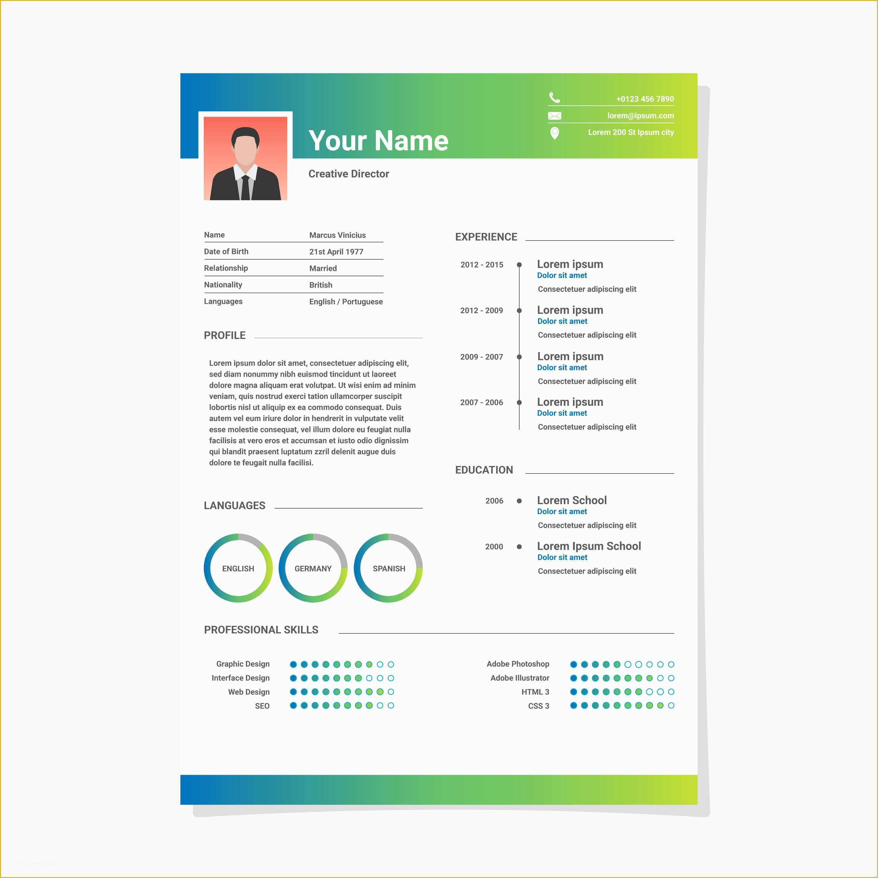 Minimalist Resume Template Free Download Of Resume Minimalist Cv Template Download Free Vector Art