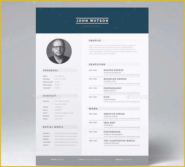 Minimalist Resume Template Word Free Of 15 Lebenslauf Indesign