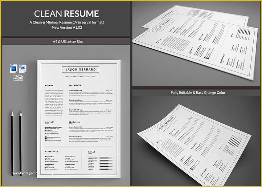 Minimalist Resume Template Word Free Of 20 Professional Ms Word Resume Templates with Simple Designs
