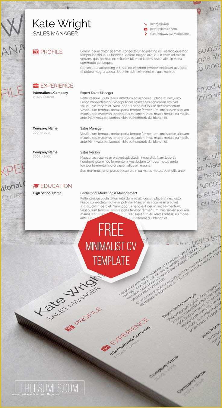 Minimalist Resume Template Word Free Of 79 Best Free Resume Templates for Word Images On Pinterest