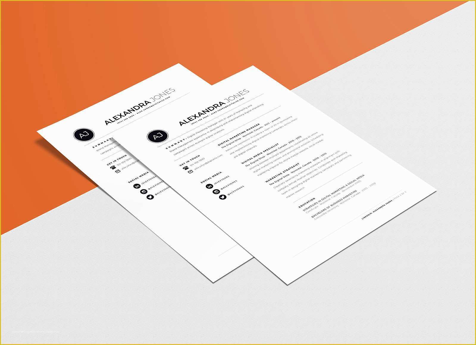 Minimalist Resume Template Word Free Of Free Minimalist Resume Template In Indd Ai &amp; Word format