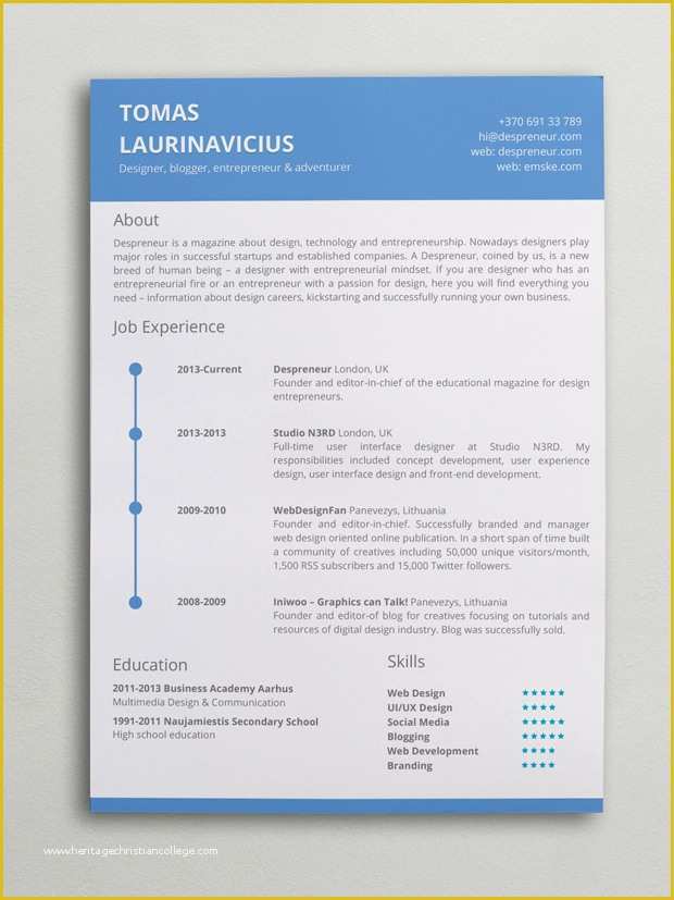 Minimalist Resume Template Word Free Of Minimal Resume Word Template