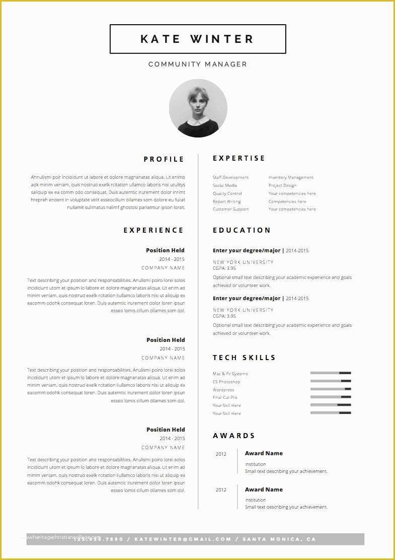 Minimalist Resume Template Word Free Of Minimalist Resume Template &amp; Cover Letter Icon Set for