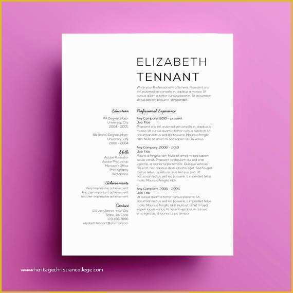 Minimalist Resume Template Word Free Of Minimalist Resume Template