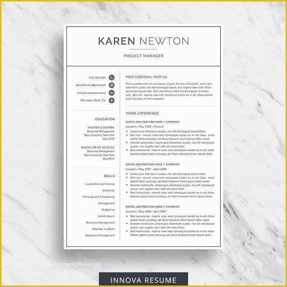 Minimalist Resume Template Word Free Of Modern Resume Template for Word Minimalist Resume Design 2