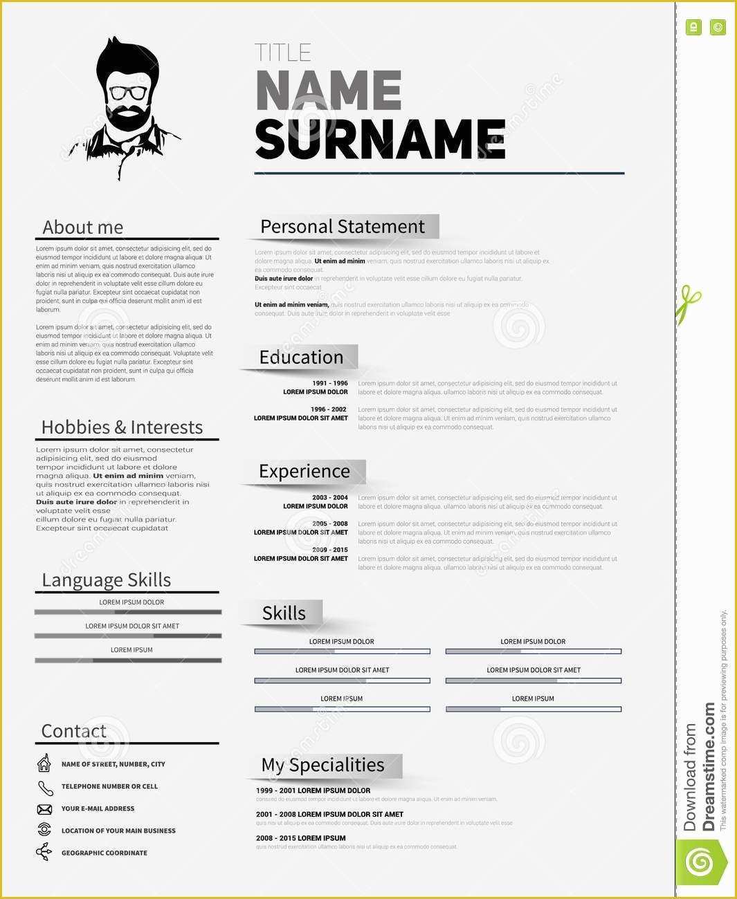 Minimalist Resume Template Word Free Of Resume Minimalist Cv Resume Template with Simple Design