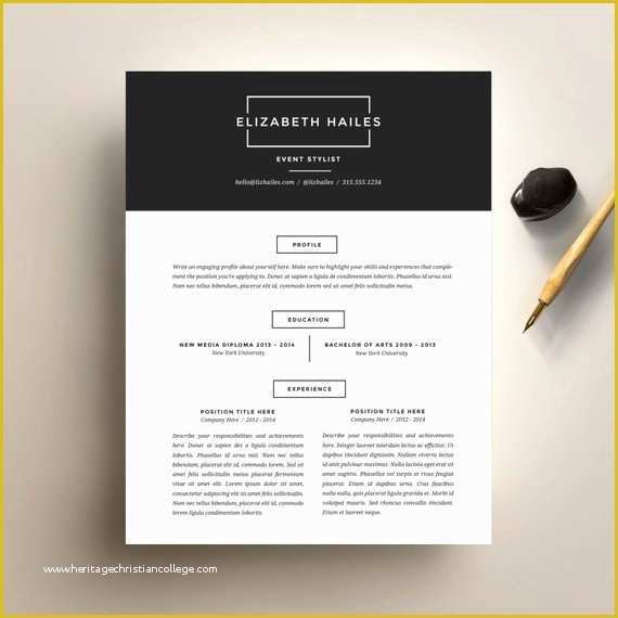 Minimalist Resume Template Word Free Of Resume Template and Cover Letter Template for by