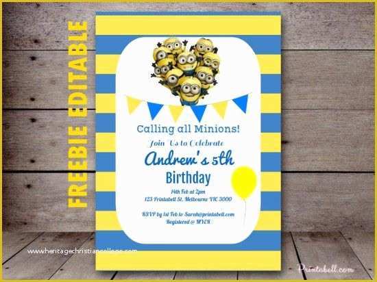 Minion Birthday Invitations Templates Free Of 17 Best Ideas About Minion Birthday Invitations On