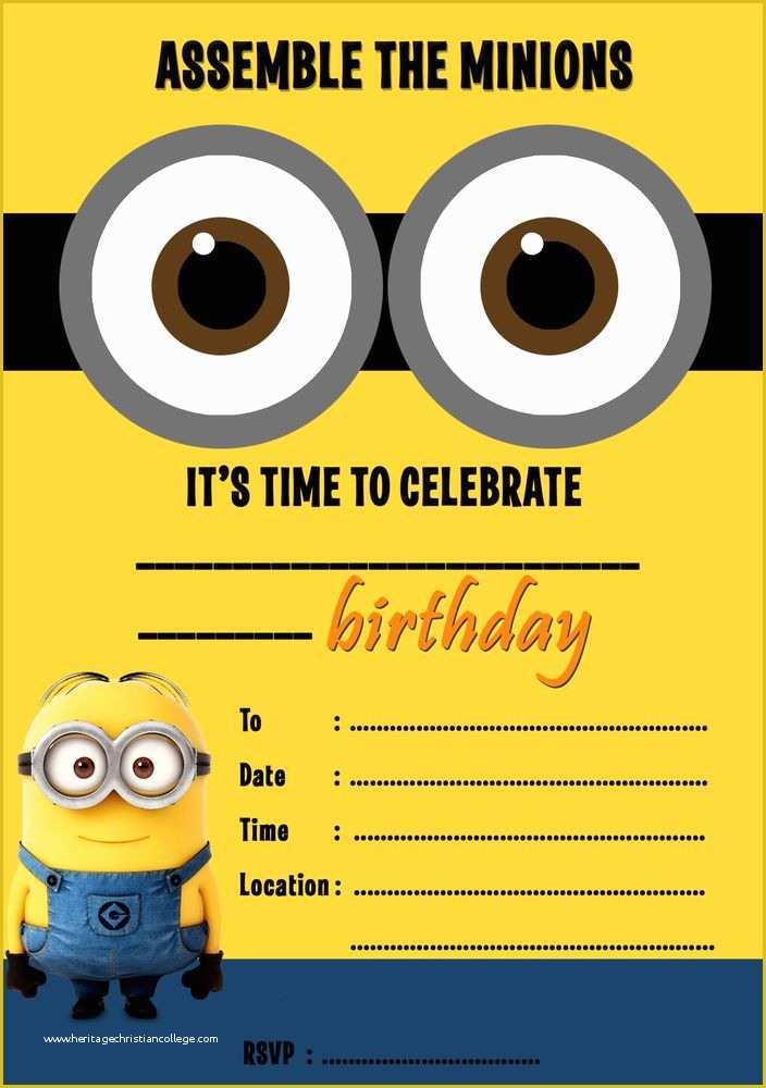 Minion Birthday Invitations Templates Free Of 25 Best Ideas About Minion Birthday Invitations On