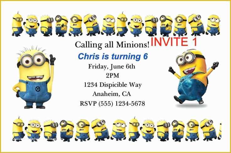 Minion Birthday Invitations Templates Free Of 40th Birthday Ideas Birthday Invitation Template Minions