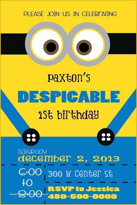 Minion Birthday Invitations Templates Free Of Best 10 Minion Birthday Invitations Ideas On Pinterest