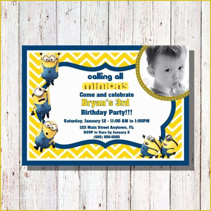 Minion Birthday Invitations Templates Free Of Birthday Minions Birthday Invitation Template Minion