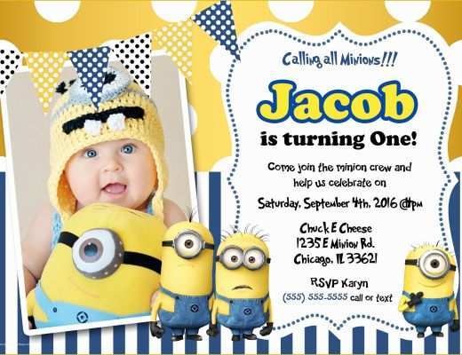 Minion Birthday Invitations Templates Free Of Create Own Minion Birthday Invitations Modern Templates